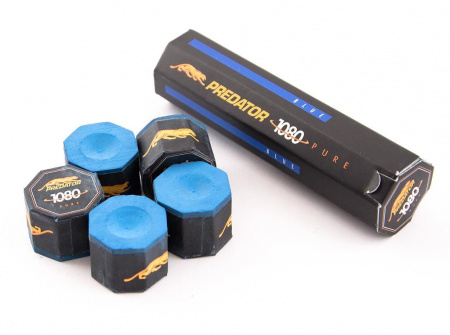 Бильярдный мел Predator 1080 Pure, 5 шт (синий)